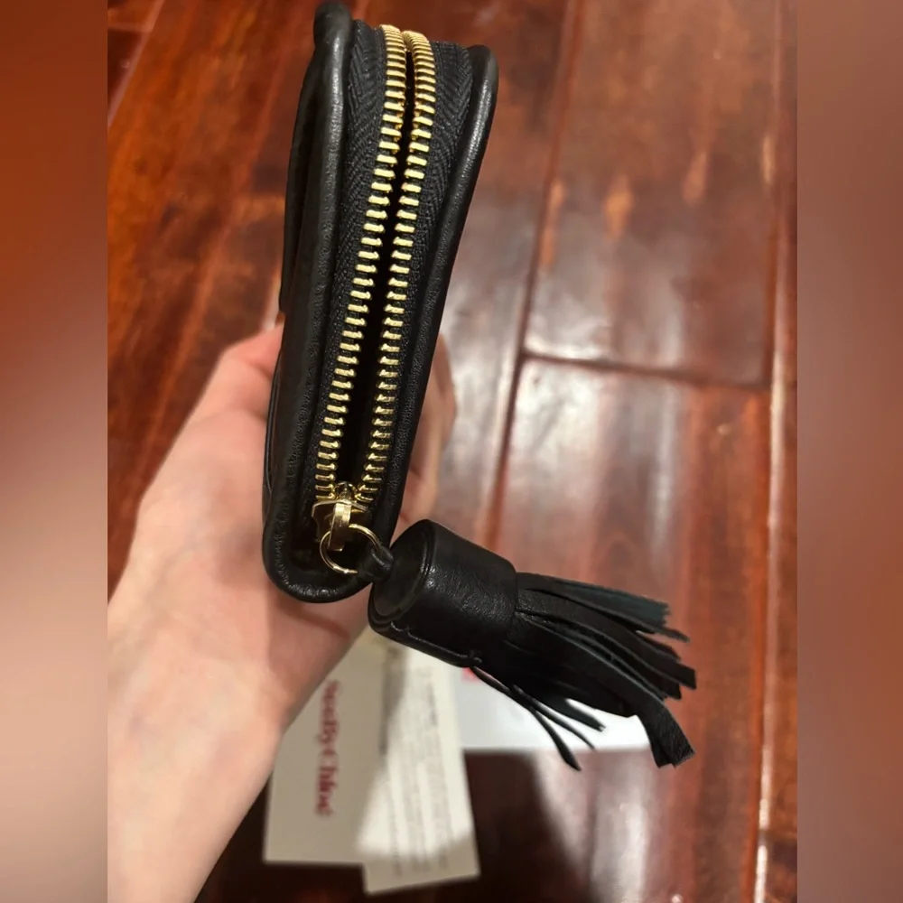 SEE BY CHLOE Long Black Leather Wallet, LIKE NEW - Picture 6 of 8